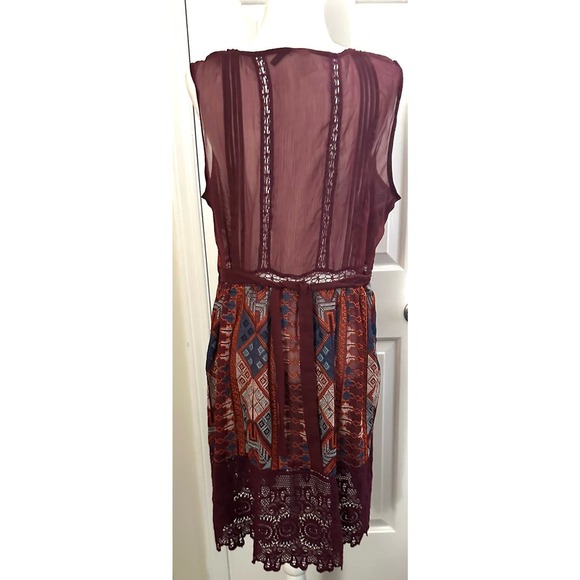 ANTHROPOLOGIE Akemi + Kin Beaumier Lace Sheer Crochet Embroidered Boho Dress 16 - Picture 3 of 4